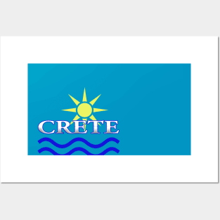 CRETE-Sun Water+Text Posters and Art